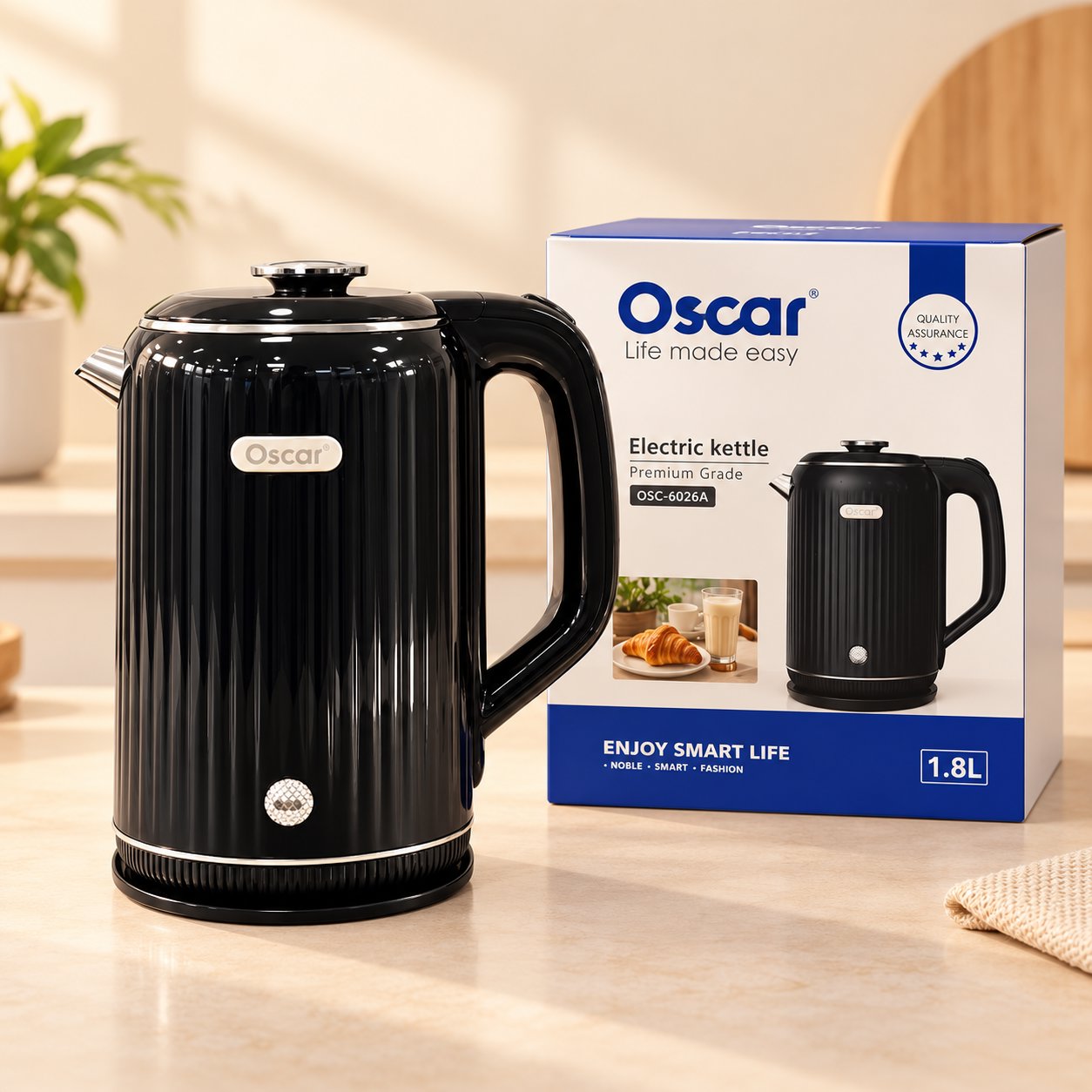 Bouilloire Oscar Premium 1,8L Noire