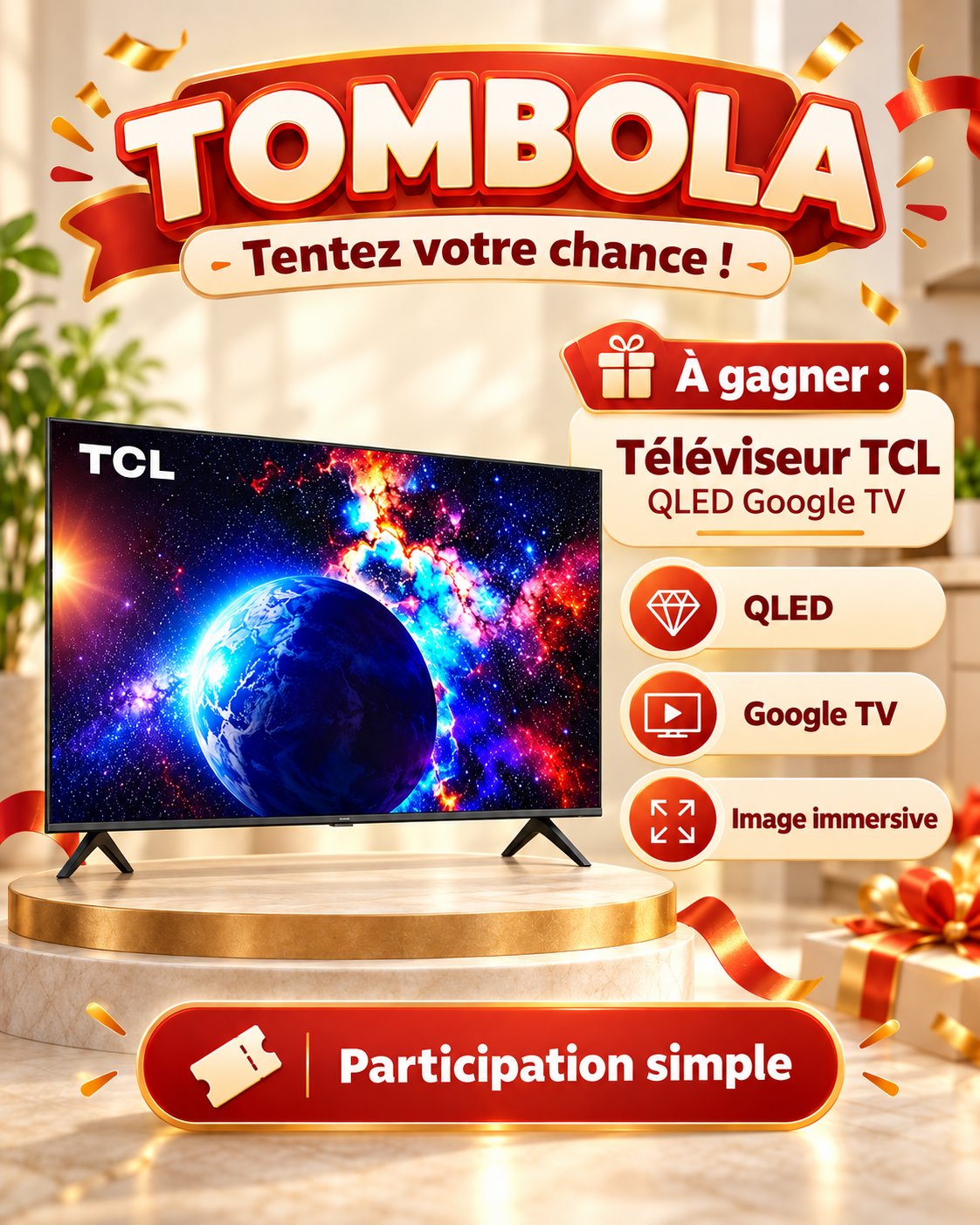 Téléviseur TCL QLED Smart TV / Google TV